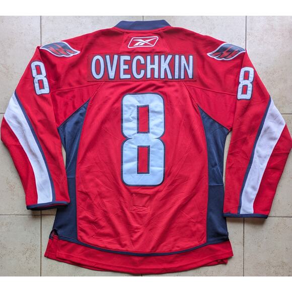 OVECHKIN Washington Capitals 2000s RBK Edge 7187A authentic jersey 48 M red NHL - Picture 2 of 13